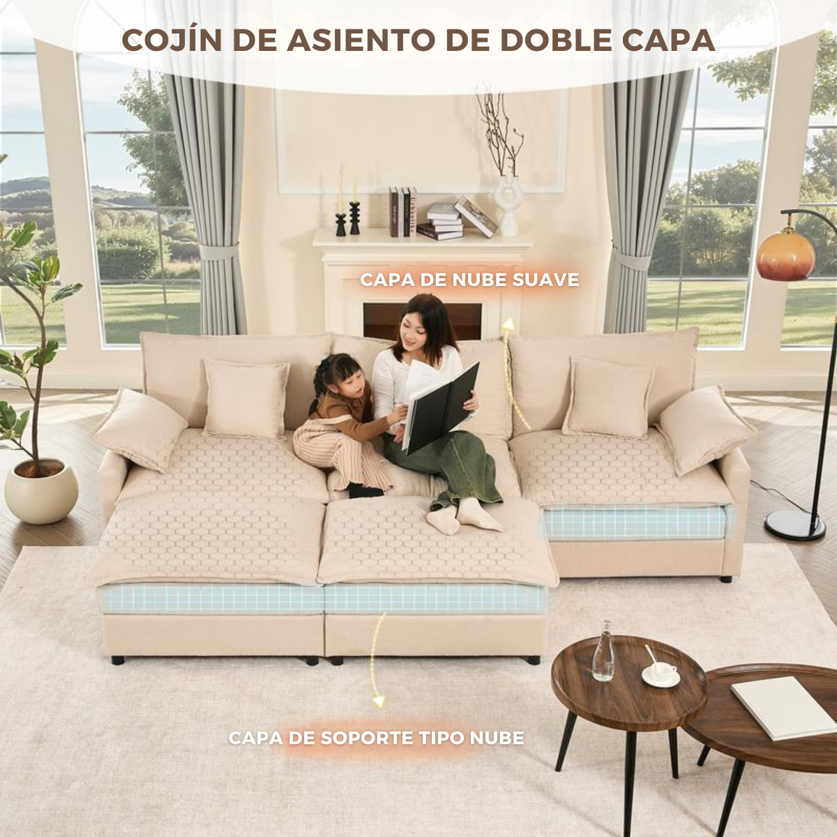 Sofá FirmSeat™ - Comodidad profunda que no pierde forma