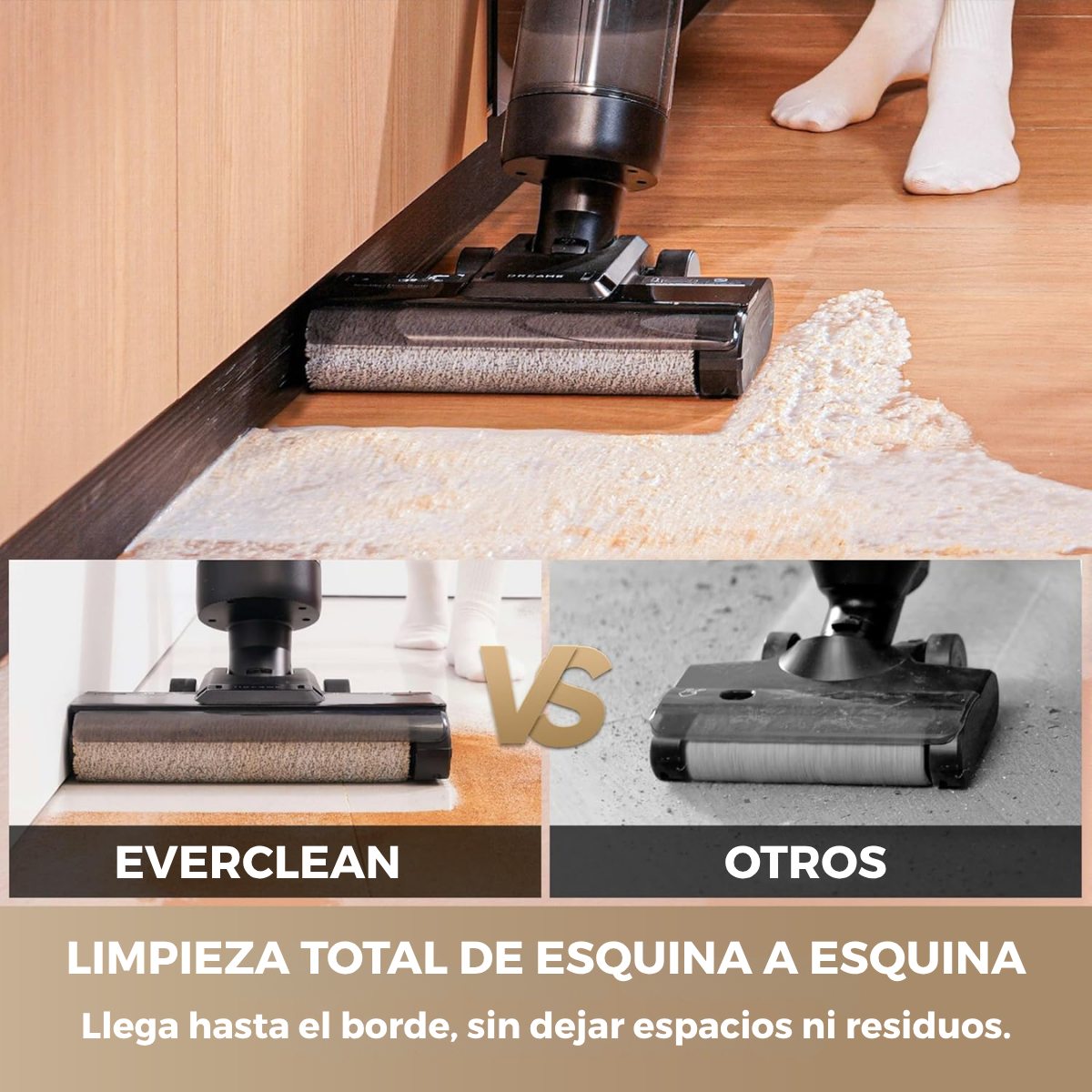Aspiradora EverClean™ - Aspira, friega y se limpia sola. Así de fácil