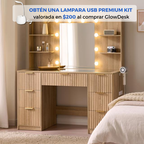 Tocador GlowDesk™ - Organización total, cero desorden