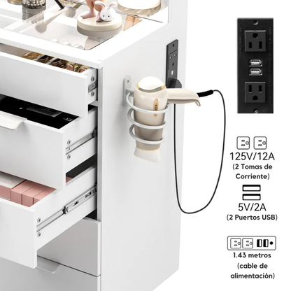 Tocador Vanity™ - Tu ritual de belleza, sin caos ni desorden