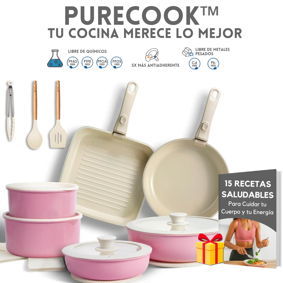 Set Ollas PureCook™ - Set Cerámico 22 pzs