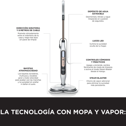 Fregona a Vapor TrueClean™ - Pisos perfectos sin repetir